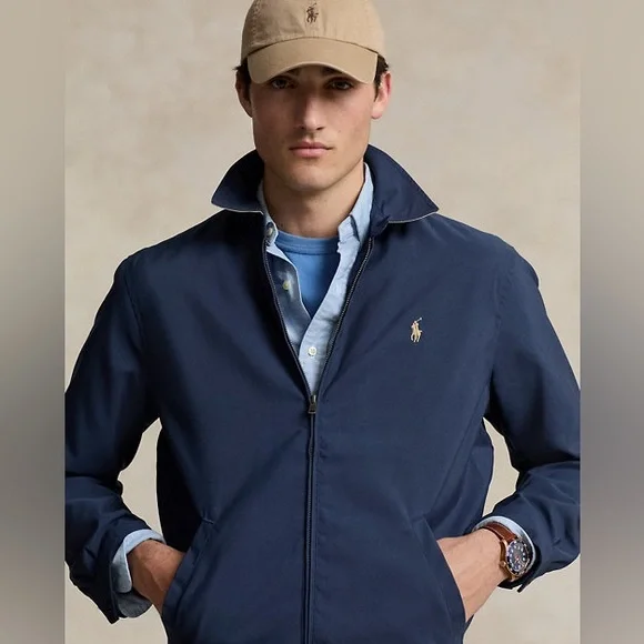 Polo Ralph Lauren Navy Blue Windbreaker Jacket size XXL - Picture 1 of 8